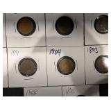 US Indian Head Cents Collection - Assorted Dates, Late 1800s to Early 1900s