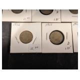 V Nickel Coins - Assorted Years Collection 1891-1912