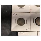 V Nickel Coins - Assorted Years Collection 1891-1912