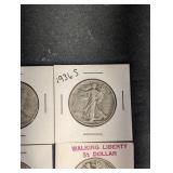 Walking Liberty Half Dollars - Assorted Years (Lot of 7)
