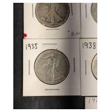 Walking Liberty Half Dollars - Assorted Years (Lot of 7)