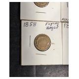 Flying Eagle Cents 1857 & 1858 (Lot of 9)