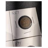 Indian Head Cent Set - 22 Assorted Dates (1860s-1909) in 2x2 Holders