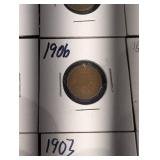 Indian Head Cent Set - 22 Assorted Dates (1860s-1909) in 2x2 Holders