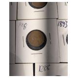 Indian Head Cent Set - 22 Assorted Dates (1860s-1909) in 2x2 Holders