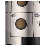 Indian Head Cent Set - 22 Assorted Dates (1860s-1909) in 2x2 Holders