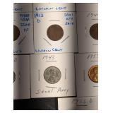 Lincoln Cent Collection (1909-1959) With First-Year Issue & Key Dates