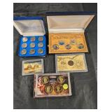 United States Mint Coin Collection: Westward Journey Nickels (Lewis & Clark), 2010 Presidential Dollar Set, Colorized State Quarters