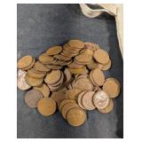 Wheat Pennies in Cloth Pouch - Copper US Pennies