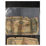 World Banknotes Mix - Australia 1 Pound, Israel 10, Canada 10, Vietnam 1000, Mexico 20, Netherlands Antilles 5