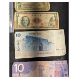 World Banknotes Mix - Australia 1 Pound, Israel 10, Canada 10, Vietnam 1000, Mexico 20, Netherlands Antilles 5