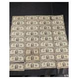 Two-Dollar Bills & One-Dollar Bills - U.S. Currency Collection