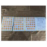 Lincoln Cent Collection Album - Lincoln Memorial Type (1959&), 4 Blue Pages