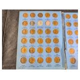 Lincoln Cent Collection Album - Lincoln Memorial Type (1959&), 4 Blue Pages
