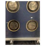 Six United States Nickels - Blue Frame Display
