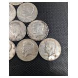 1964 Kennedy Half Dollars - 90% Silver - Ten Coins