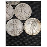 Walking Liberty Half Dollars - 1939-1945 Lot Of 10