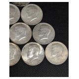Kennedy Half Dollars 1964 - 10 Coins - 90% Silver