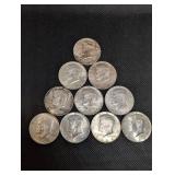 Kennedy Half Dollars 1964-1969 - 10 Coins