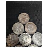 Kennedy Half Dollars 1964-1969 - 10 Coins