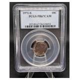 Roosevelt Dime 1971-S PCGS PR67CAM 10C