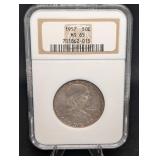 1957 Franklin Half Dollar MS65 NGC - 50 Cents 90% Silver