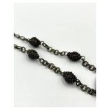 Bohemian Necklace with Red Cabochons & Turquoise Accents