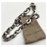 David Yurman 925 Sterling Silver Oval Link Necklace
