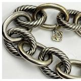 David Yurman 925 Sterling Silver Oval Link Necklace