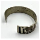Barry Herem Bangle Bracelet - Geometric Inlay
