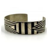 Barry Herem Bangle Bracelet - Geometric Inlay