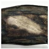 Navajo Sterling Belt Buckle With Turquoise Inlays 12K Gold-Filled