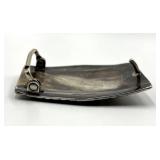 Navajo Sterling Belt Buckle With Turquoise Inlays 12K Gold-Filled