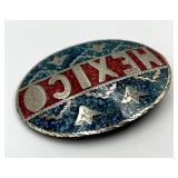 Mexico Belt Buckle with Crushed Chip Inlay