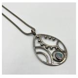 Sterling Silver Teardrop Pendant Necklace