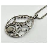 Sterling Silver Teardrop Pendant Necklace