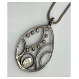 Sterling Silver Teardrop Pendant Necklace