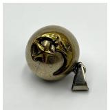Moon & Star Ball Pendant - Silver Sphere With Gold Crescent & Star