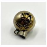 Moon & Star Ball Pendant - Silver Sphere With Gold Crescent & Star