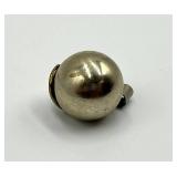 Moon & Star Ball Pendant - Silver Sphere With Gold Crescent & Star