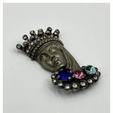 Queen Head Brooch Pin
