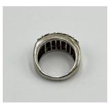 Sterling Silver Garnet Ring - Size 5.5