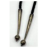 Native American Sterling Bolo Tie with Turquoise Inlay