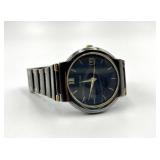 Pulsar Wristwatch - Black Dial, Gold Hands, Stainless Steel Band
