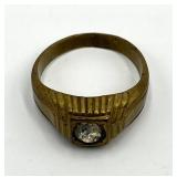 HGE Carnaval Pimp Ring - Size 9 - Gold-Tone with Clear Gem