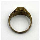 HGE Carnaval Pimp Ring - Size 9 - Gold-Tone with Clear Gem