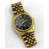 Seiko Mens Gold-Tone Quartz Day-Date Watch