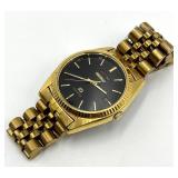 Seiko Mens Gold-Tone Quartz Day-Date Watch