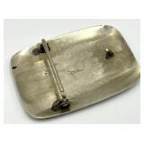 Zuni Thunderbird Belt Buckle - Sterling Silver Inlay