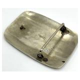 Zuni Thunderbird Belt Buckle - Sterling Silver Inlay